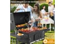 TLGREEN Holzkohlegrill XXL Schwarz mit Thermometer und Rädern Bild 5