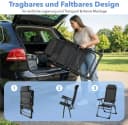 TLGREEN Klappstuhl mit Kopfkissen, 5-stufig verstellbar, Schwarz Bild 4
