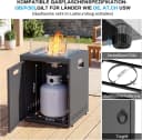 TLGREEN Gas Feuerstelle 20 Zoll Quadratisch Schwarz Silber Bild 5