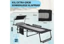 TLGREEN Gartenliege XXL klappbar mit Dach, 199 × 66 cm, verstellbar, schwarz Bild 3