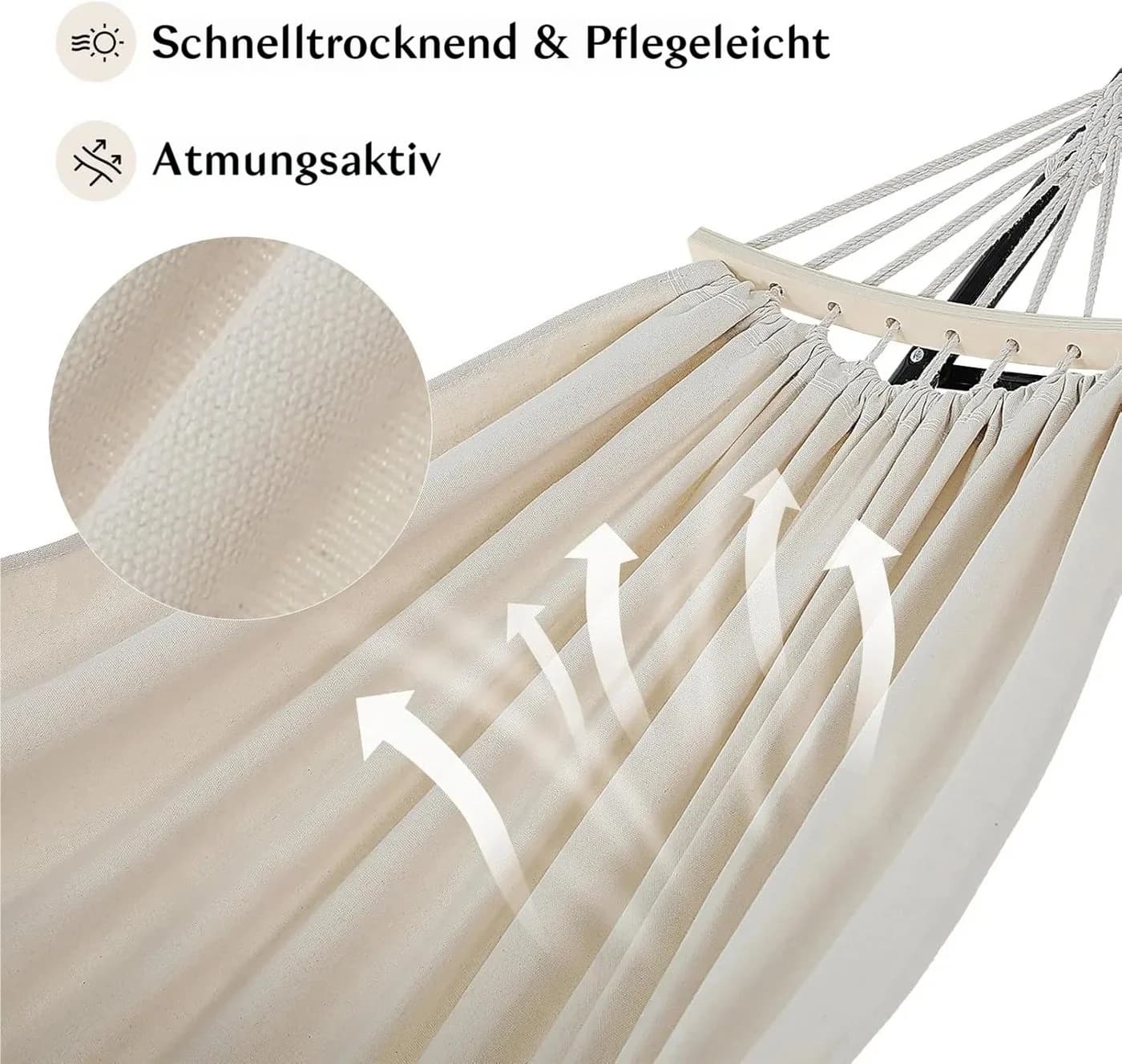 TLGREEN Hängematte mit Gestell 2-in-1 Schwarz Grau Khaki - Bild 5