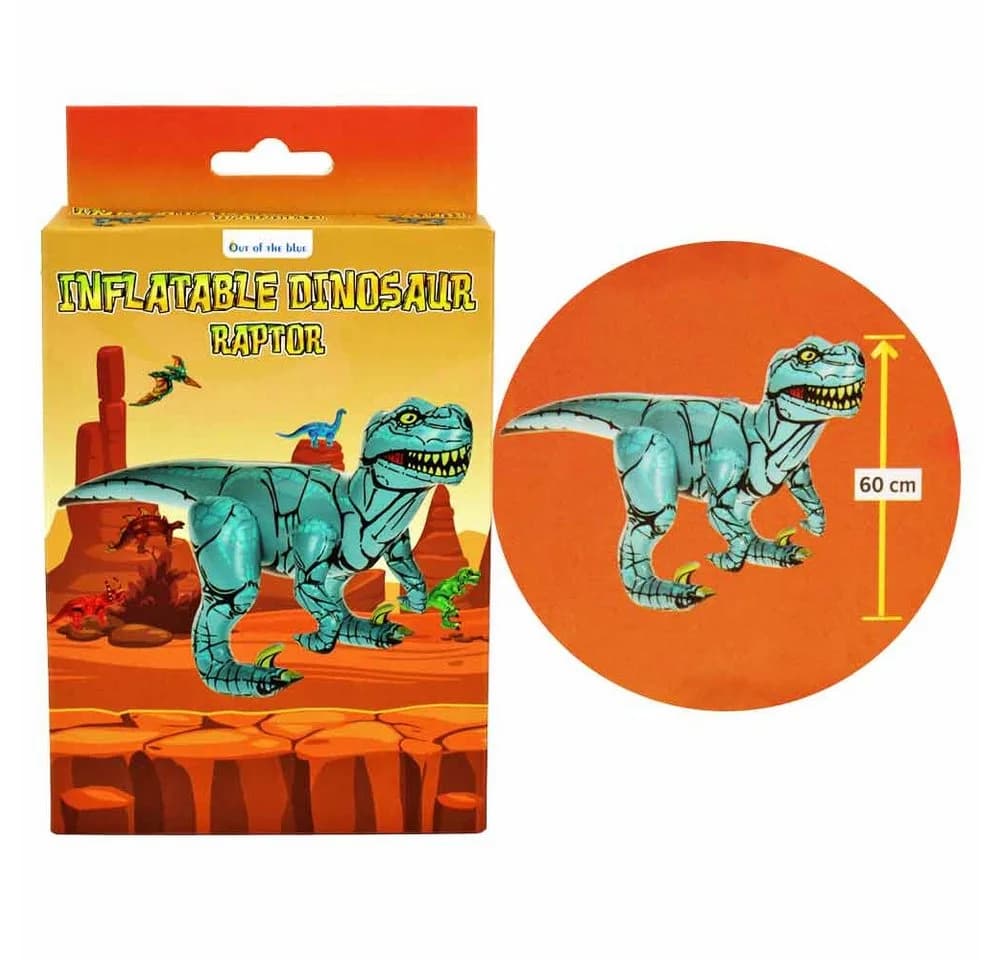Out of the Blue 3-tlg. Aufblasbarer Dinosaurier ca. 60 cm