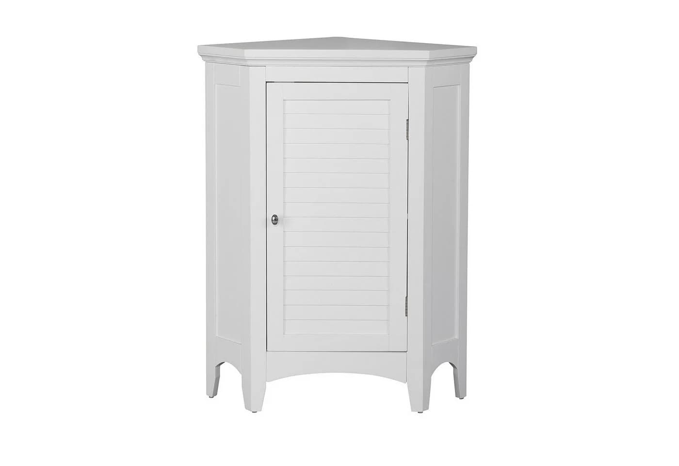 Teamson Home Hochschrank Eckschrank Weiß Lackierung Kranzleiste - Bild 2