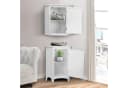 Teamson Home Hochschrank Eckschrank Weiß Lackierung Kranzleiste Bild 5