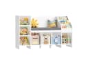 HOMECHO Spielzeugtruhe Bücherregal Kinder 7 Fächer Weiß Bild 2