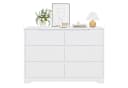HOMECHO Kommode, Sideboard mit 6 Schubladen, Weiß Bild 2