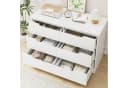 HOMECHO Kommode, Sideboard mit 6 Schubladen, Weiß Bild 5