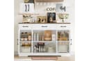 HOMECHO Sideboard 140cm Breite Küchenschrank 3 Schubladen 4 Türen Verstellbare Regale Bild 1