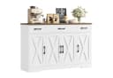HOMECHO Sideboard 140cm Breite Küchenschrank 3 Schubladen 4 Türen Verstellbare Regale Bild 2