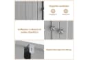 HOMECHO Hochschrank Badschrank 4 Türen 2 Schubladen Weiß Bild 5