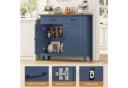 HOMECHO Buffet Sideboard Weiß mit 2 Schubladen und 2 Türen Bild 3
