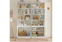 HOMECHO Bücherregal 2-tlg. 188 cm Hoch Bücherschrank 7 Ebenen Weiß Bild 1
