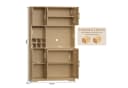 HOMECHO Küchenbuffet Küchenschrank mit Arbeitsplatte Bild 1