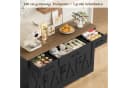 HOMECHO Sideboard 140cm Weiß 3 Schubladen 4 Türen Bild 4