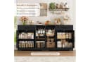 HOMECHO Sideboard 180 cm breit Küchenschrank mit Arbeitsplatte, 6 Türen und 2 Schubladen Bild 1