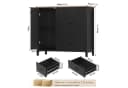 HOMECHO Buffet Sideboard Küchenschrank Weiß/Braun 5 Schubladen 1 Tür Bild 3