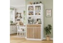 HOMECHO Küchenbuffet 180cm Weiß mit Arbeitsplatte 4 Türen 2 Schubladen Bild 1