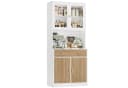 HOMECHO Küchenbuffet 180cm Weiß mit Arbeitsplatte 4 Türen 2 Schubladen Bild 2