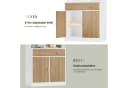 HOMECHO Küchenbuffet 180cm Weiß mit Arbeitsplatte 4 Türen 2 Schubladen Bild 4