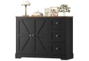 HOMECHO Sideboard Weiß & Braun mit Arbeitsplatte Bild 2