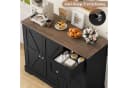 HOMECHO Sideboard Weiß & Braun mit Arbeitsplatte Bild 3