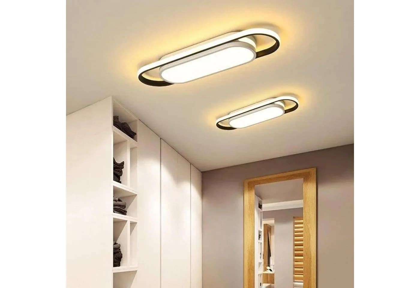 Riserva LED Deckenleuchte Büro Deckenleuchte Einstellbare Farbtemperatur Ovales Design - Bild 3