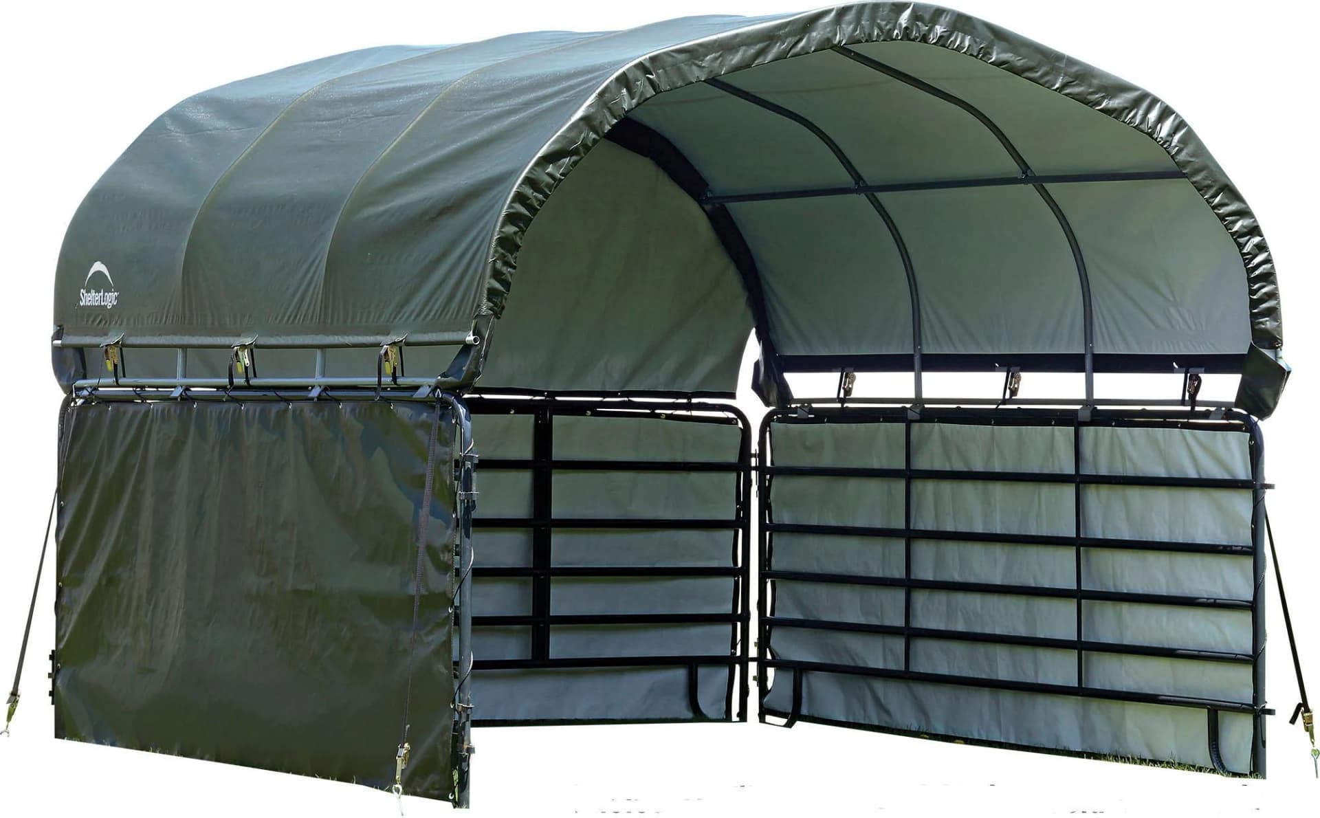 ShelterLogic Gehegeerweiterung 370 cm Grün Polyurethan - Bild 3