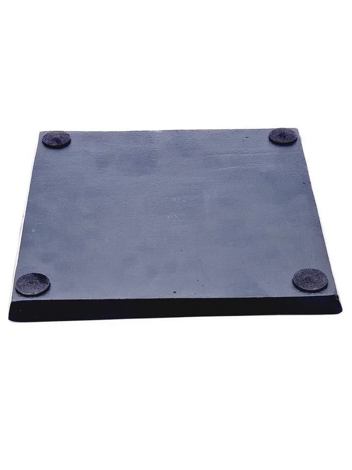 Meinposten Dekoteller Schwarz Dekoschale Metall Teller Schale Alu Deko 25x25