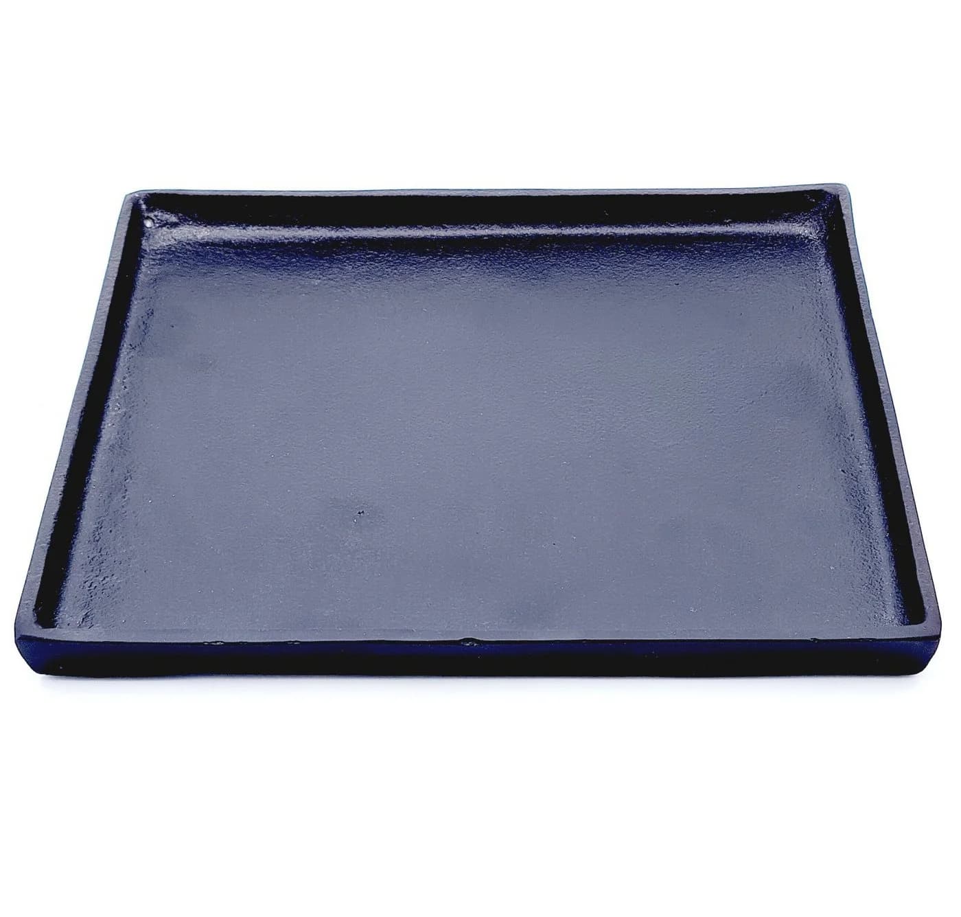 Meinposten Dekoteller Schwarz Dekoschale Metall Teller Schale Alu Deko 25x25 - Bild 2