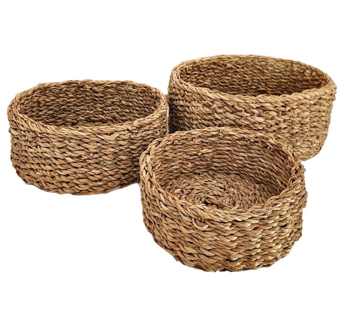 Meinposten Aufbewahrungskorb 3 Körbe Seegras Natur Braun - Bild 2