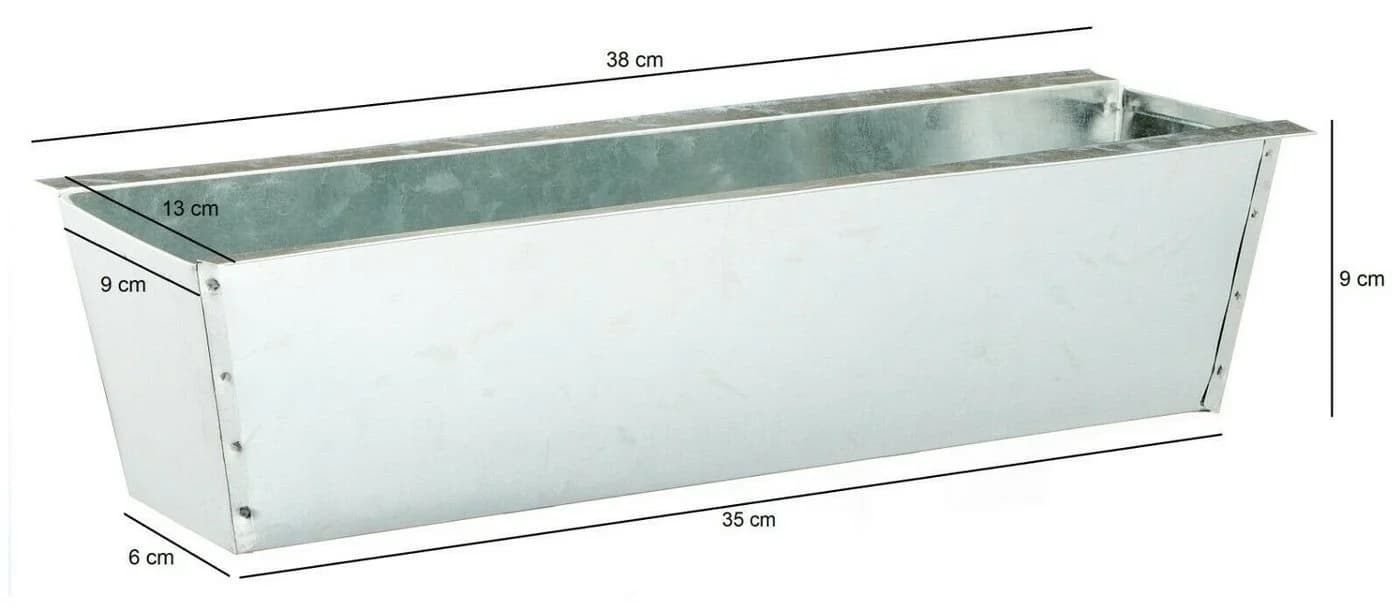 Meinposten Blumenkasten Pflanzkasten Palette Zink/Schwarz
