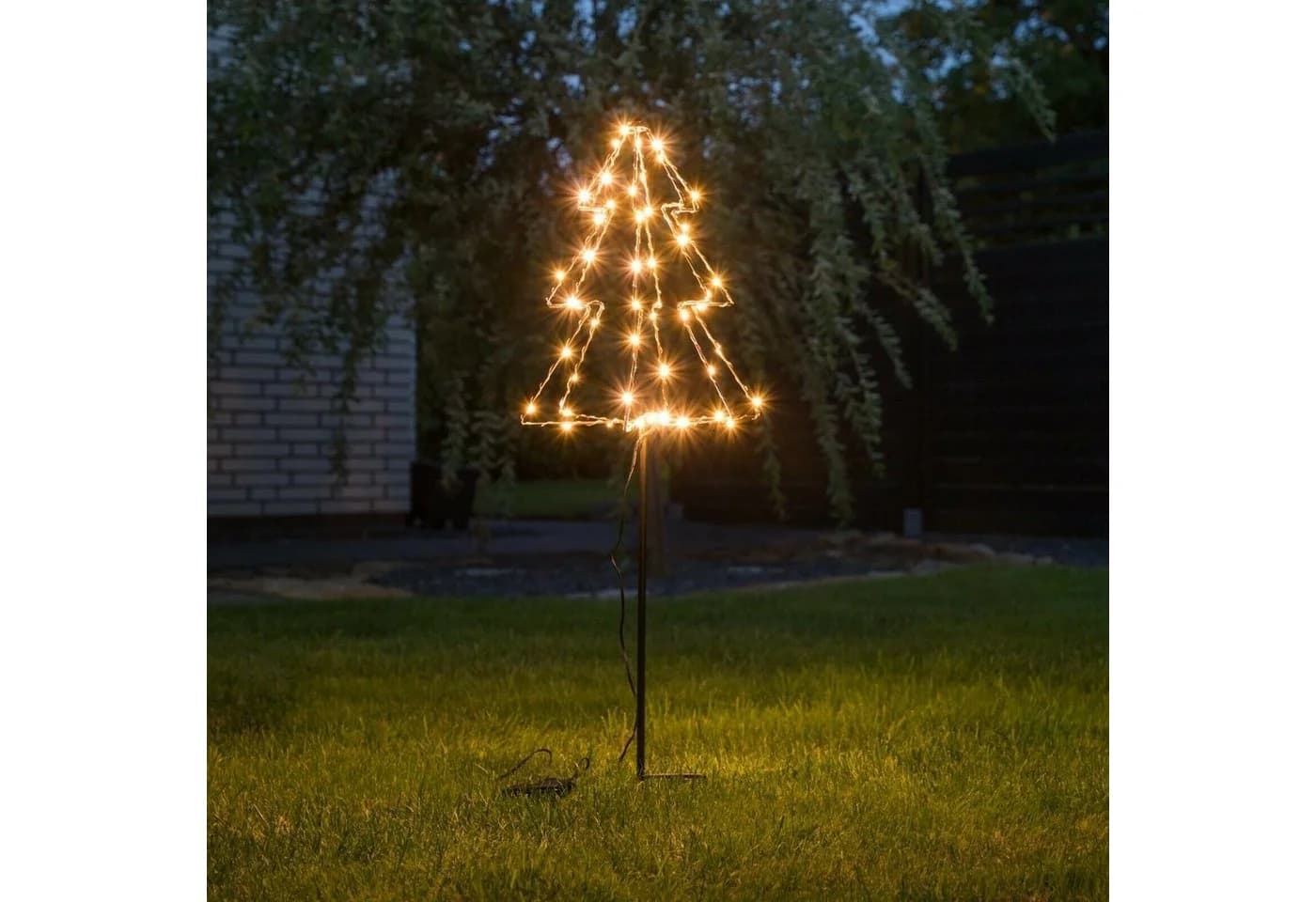 Meinposten LED-Lichterkette Tannenbaum Weihnachtsbeleuchtung warmweiß, 6-Stunden-Timer - Bild 3