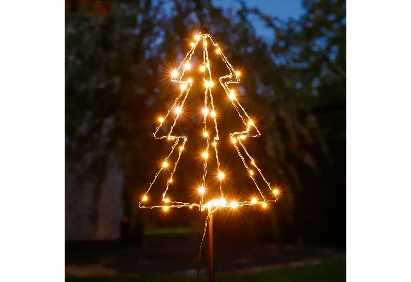 Meinposten LED-Lichterkette Tannenbaum Weihnachtsbeleuchtung warmweiß, 6-Stunden-Timer - Bild 4