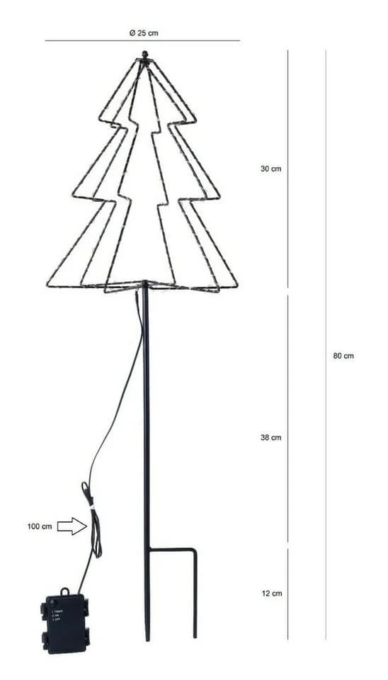 Meinposten LED-Lichterkette Tannenbaum Weihnachtsbeleuchtung warmweiß, 6-Stunden-Timer - Bild 5