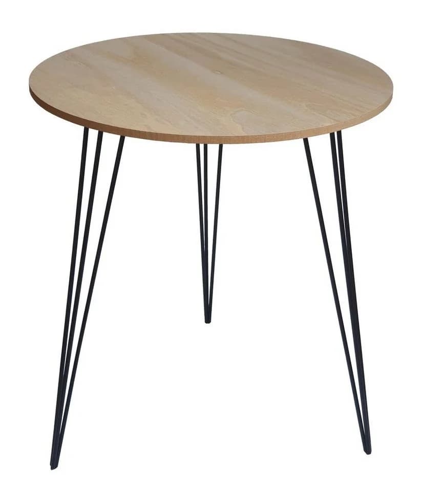 Meinposten Beistelltisch rund Holz Metall 40 cm - Bild 2
