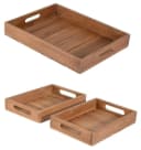 Meinposten Teakholz Tablett Serviertablett Bild 2