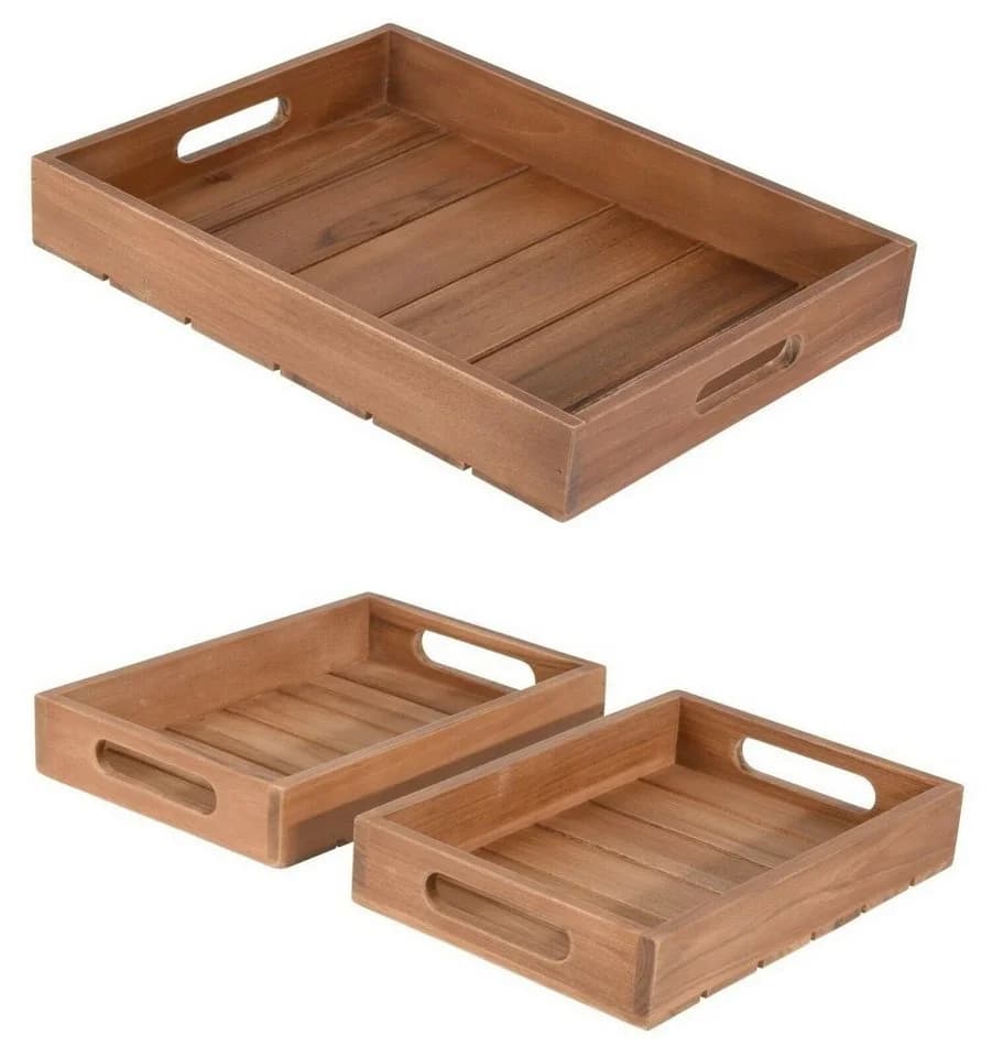 Meinposten Teakholz Tablett Serviertablett - Bild 2