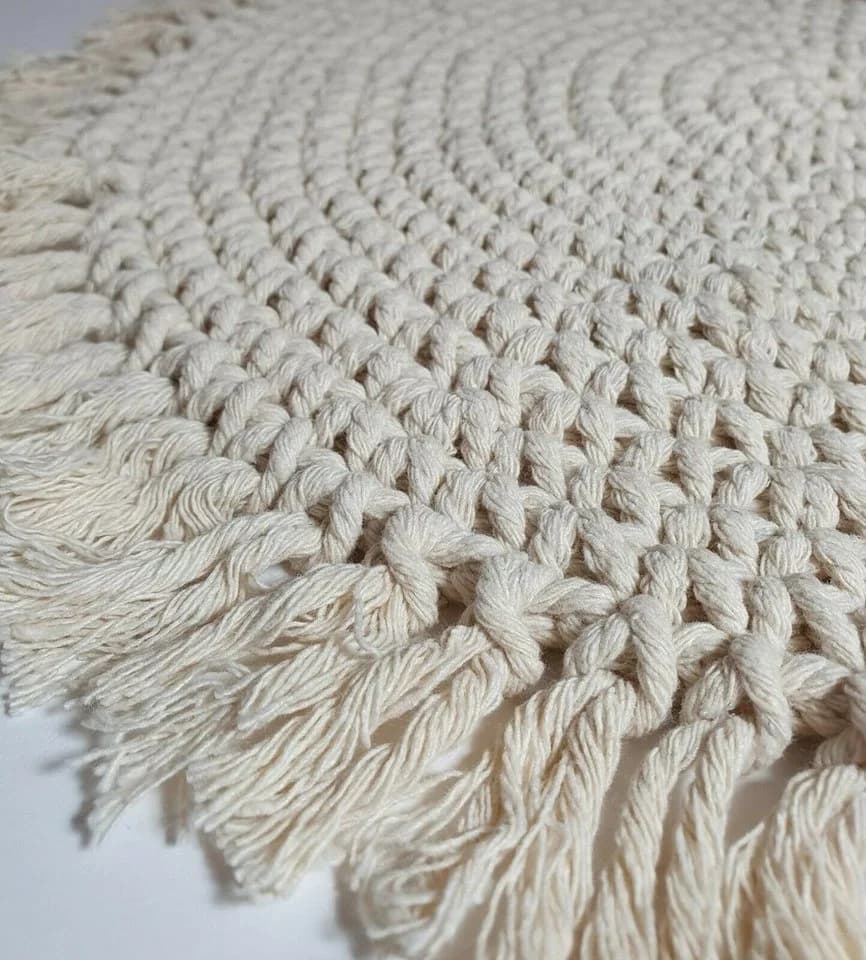 Boho Makramee Platzset aus Baumwolle und Polyester - Bild 3