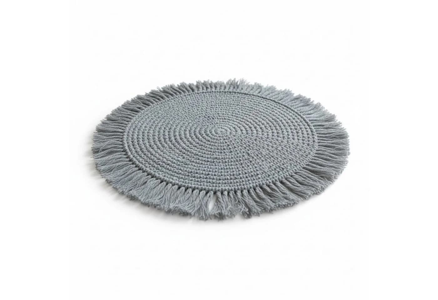 Meinposten Makramee Platzset Tischdeko rund boho Deko creme 38 cm - Bild 2