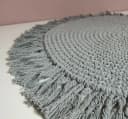 Meinposten Makramee Platzset Tischdeko rund boho Deko creme 38 cm Bild 5