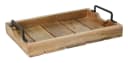 Meinposten Dekotablett Holz Mango Braun 2 Metallgriffen Bild 2