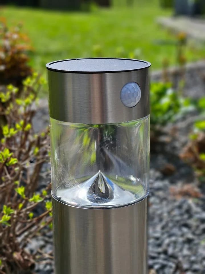 Meinposten Solar-Außenleuchte mit Bewegungsmelder, Edelstahl silber - Bild 4