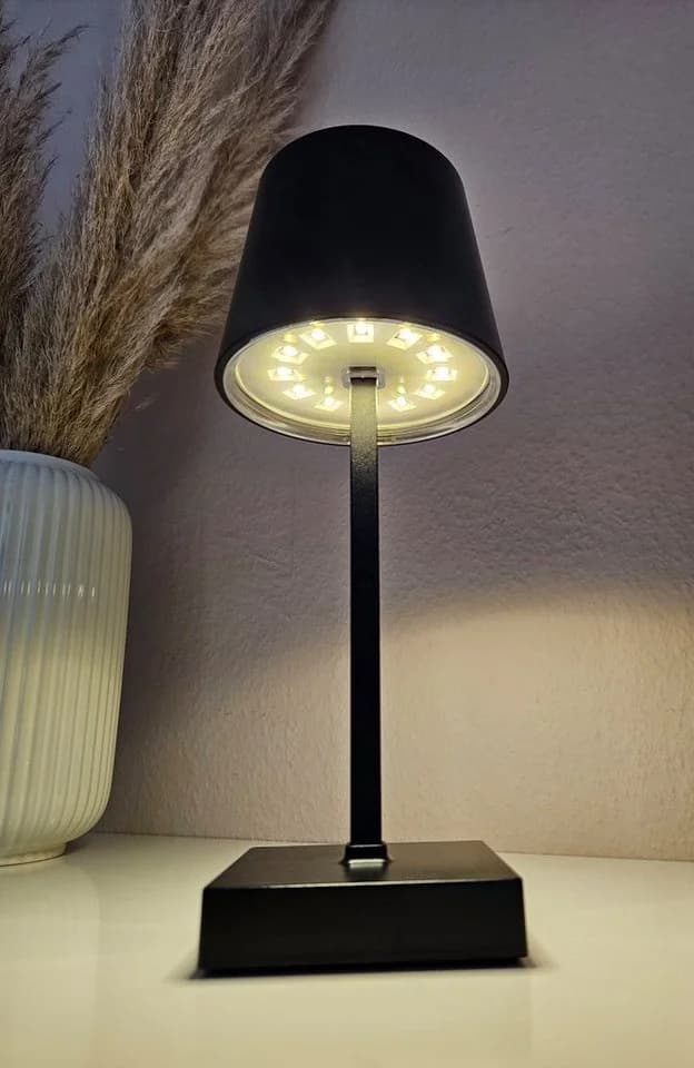 Meinposten LED Tischleuchte Touch dimmbar schwarz kabellos - Bild 4