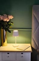 Meinposten LED Nachttischlampe Tischleuchte Touch dimmbar Weiß Silber Bild 5
