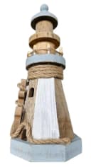 Meinposten Leuchtturm Fensterdekoration Holz LED Beleuchtung Maritim 24 cm Bild 4