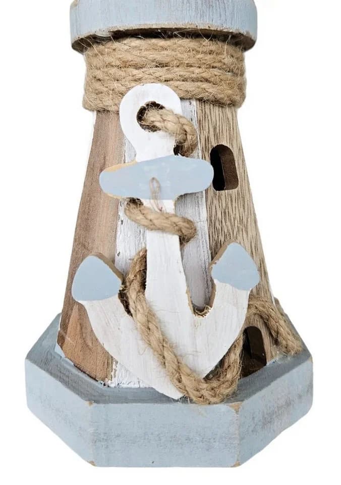Meinposten Leuchtturm Fensterdekoration Holz LED Beleuchtung Maritim 24 cm - Bild 5