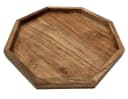 Meinposten Dekotablett Achteckig Akazie 25 cm Holztablett Kerzentablett Bild 2