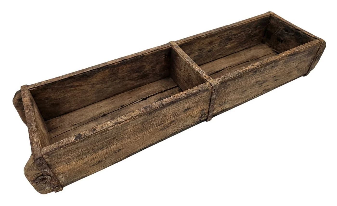 Meinposten Holzkiste Ziegelform Braun Recyceltes Holz - Bild 5