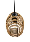 Meinposten Hängeleuchte LED Rattan Optik Außen Innenbereich 18x16 cm Gartenbeleuchtung Bild 4