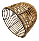 Meinposten Hängeleuchte LED Rattan Optik Außen Innenbereich 18x16 cm Gartenbeleuchtung Bild 5